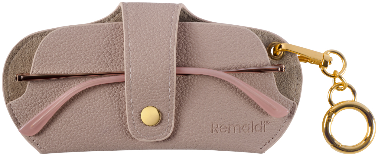 Eyefold Slim Wrap Glasses Case Blush Gold with detachable bag chain - Image 2